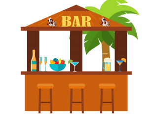 a beach bar 